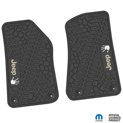 Flex Tread JL/JT用 フロアマット (フロントのみ) | Jeep Wave ロゴ入り