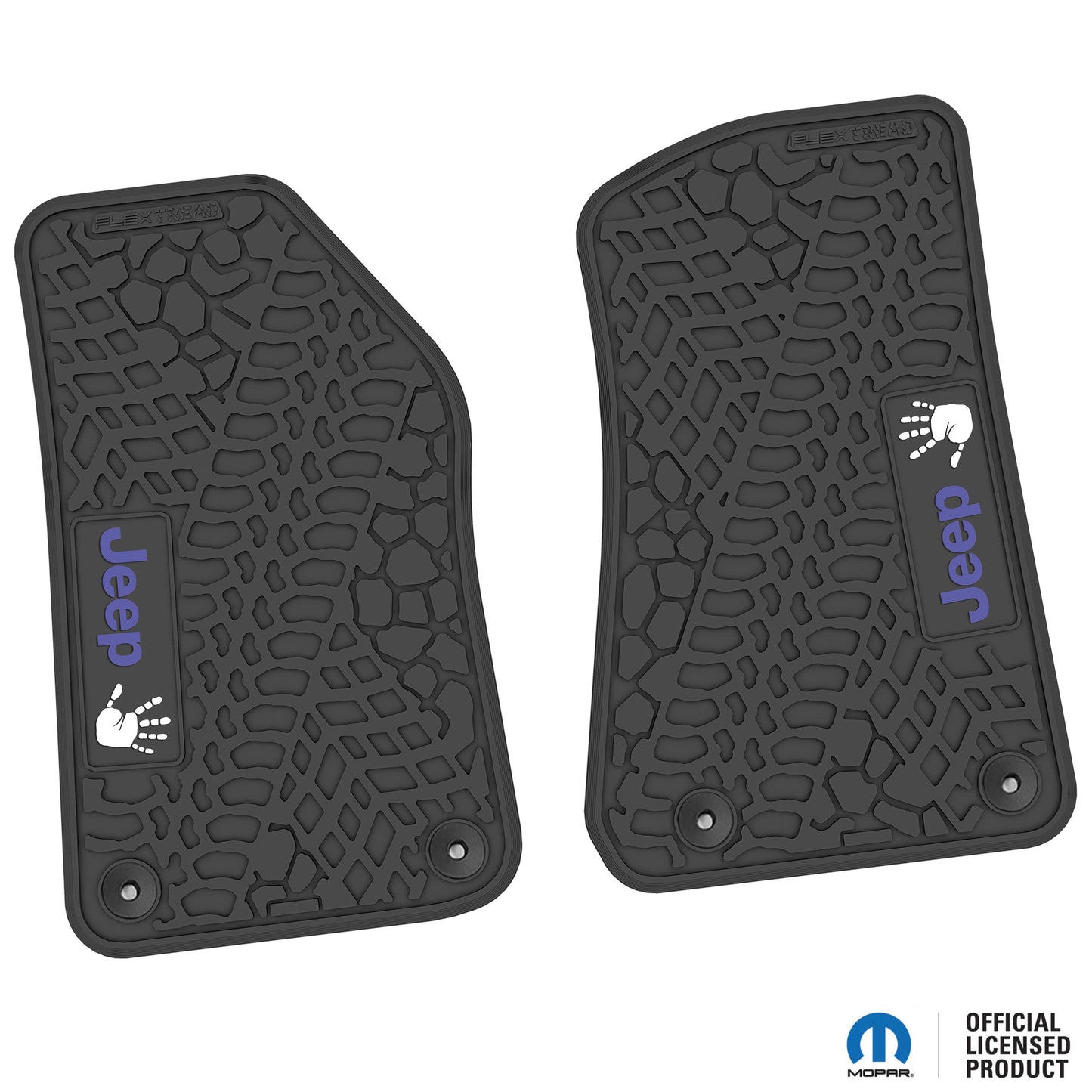 Flex Tread JL/JT用 フロアマット (フロントのみ) | Jeep Wave ロゴ入り