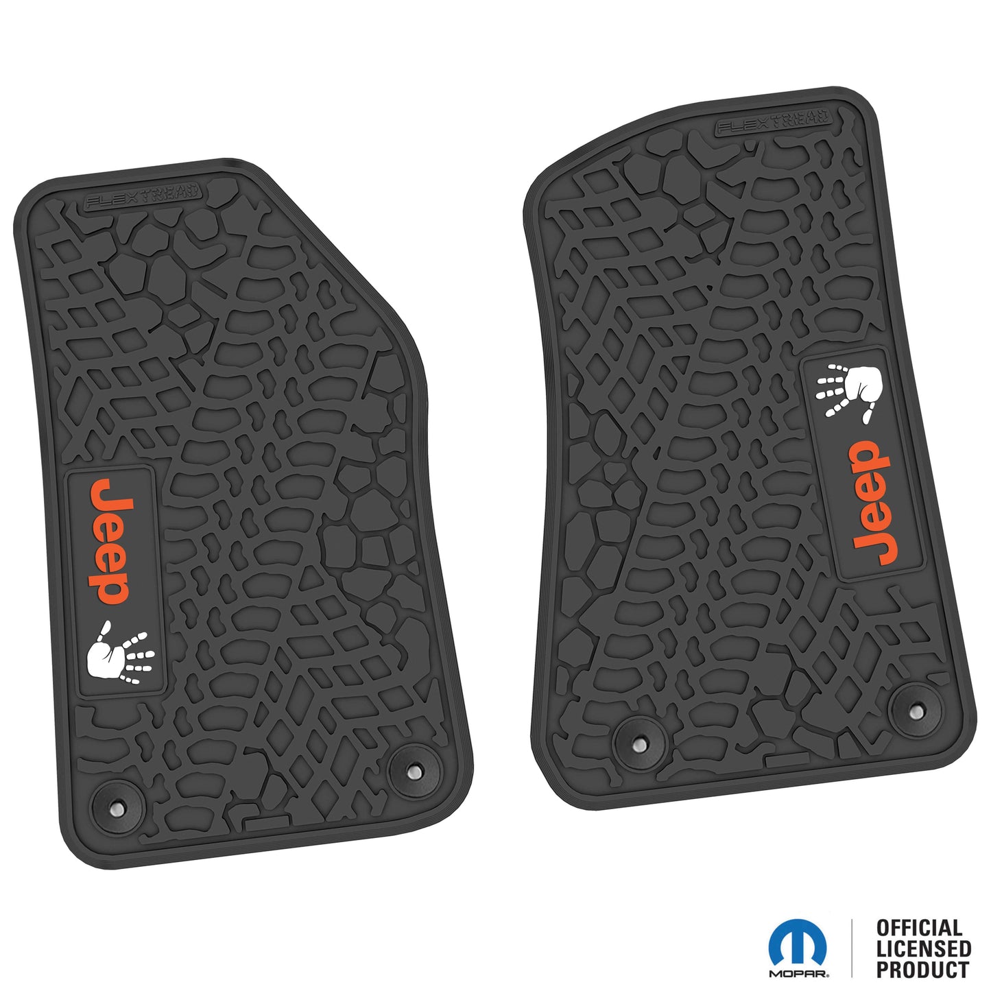 Flex Tread JL/JT用 フロアマット (フロントのみ) | Jeep Wave ロゴ入り