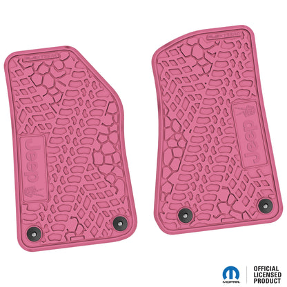 Flex Tread JL/JT用 フロアマット (フロントのみ) | Jeep Peace Sign ロゴ入り