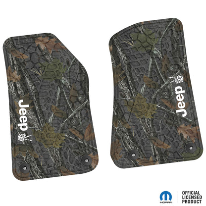 Flex Tread JL/JT用 フロアマット (フロントのみ) | Jeep Peace Sign ロゴ入り
