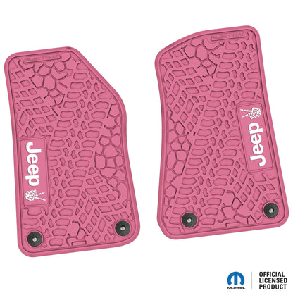 Flex Tread JL/JT用 フロアマット (フロントのみ) | Jeep Peace Sign ロゴ入り