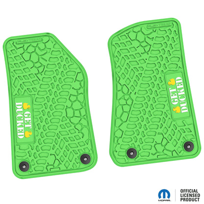 Flex Tread JL/JT用 フロアマット (フロントのみ) | Get Ducked ロゴ入り