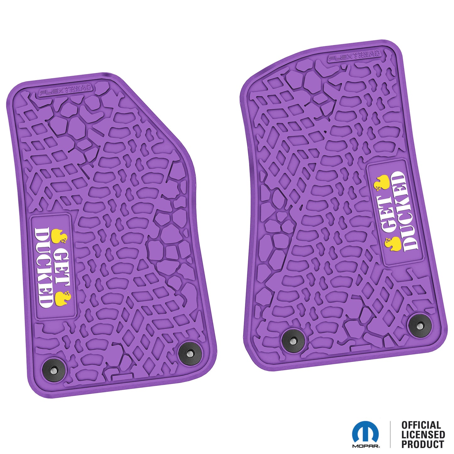 Flex Tread JL/JT用 フロアマット (フロントのみ) | Get Ducked ロゴ入り