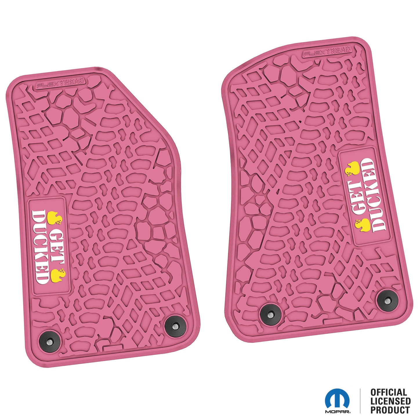 Flex Tread JL/JT用 フロアマット (フロントのみ) | Get Ducked ロゴ入り