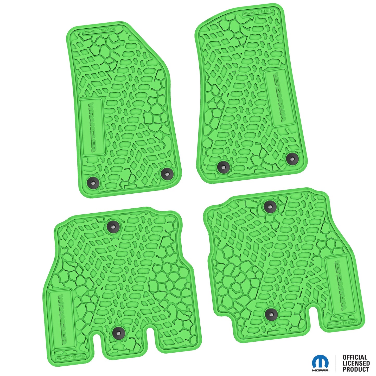Flex Tread JL用 フロアマット (フロント&リア) | WRANGLER ロゴ入り
