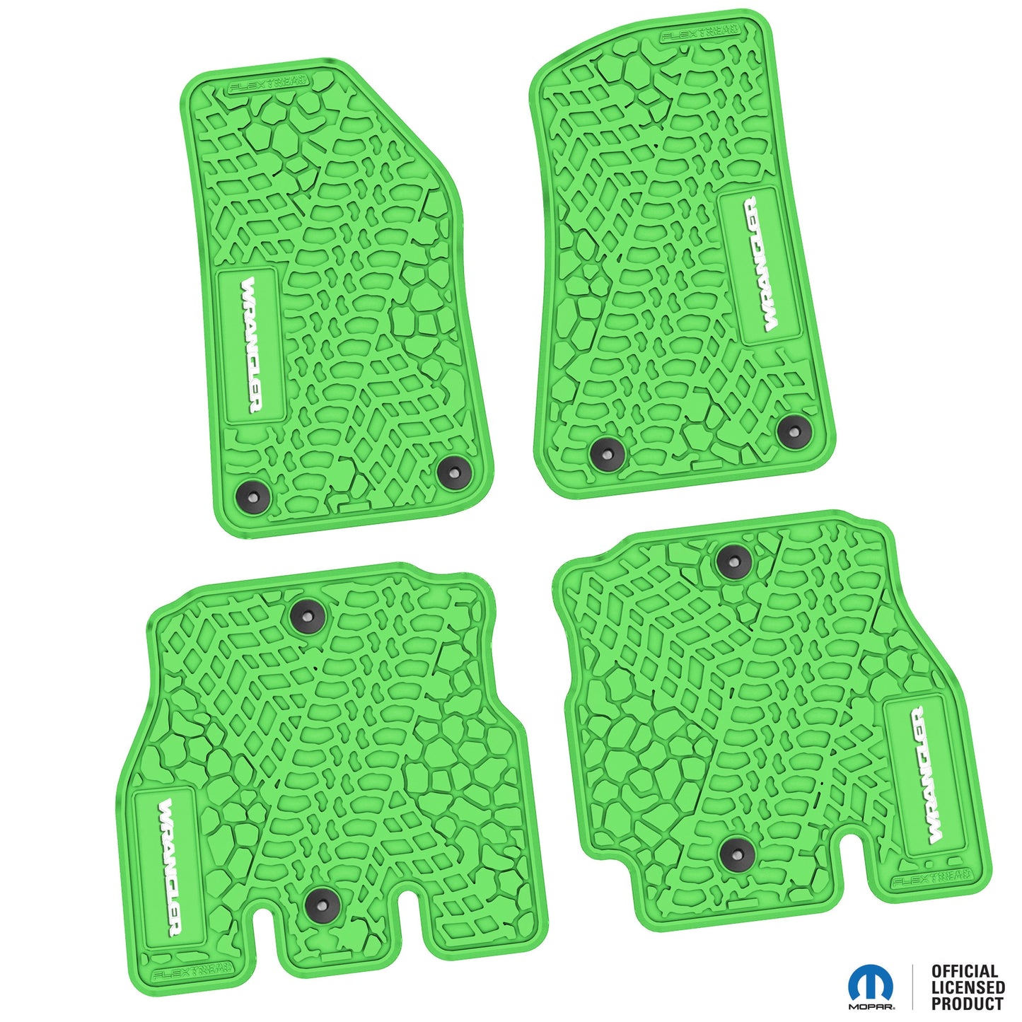 Flex Tread JL用 フロアマット (フロント&リア) | WRANGLER ロゴ入り