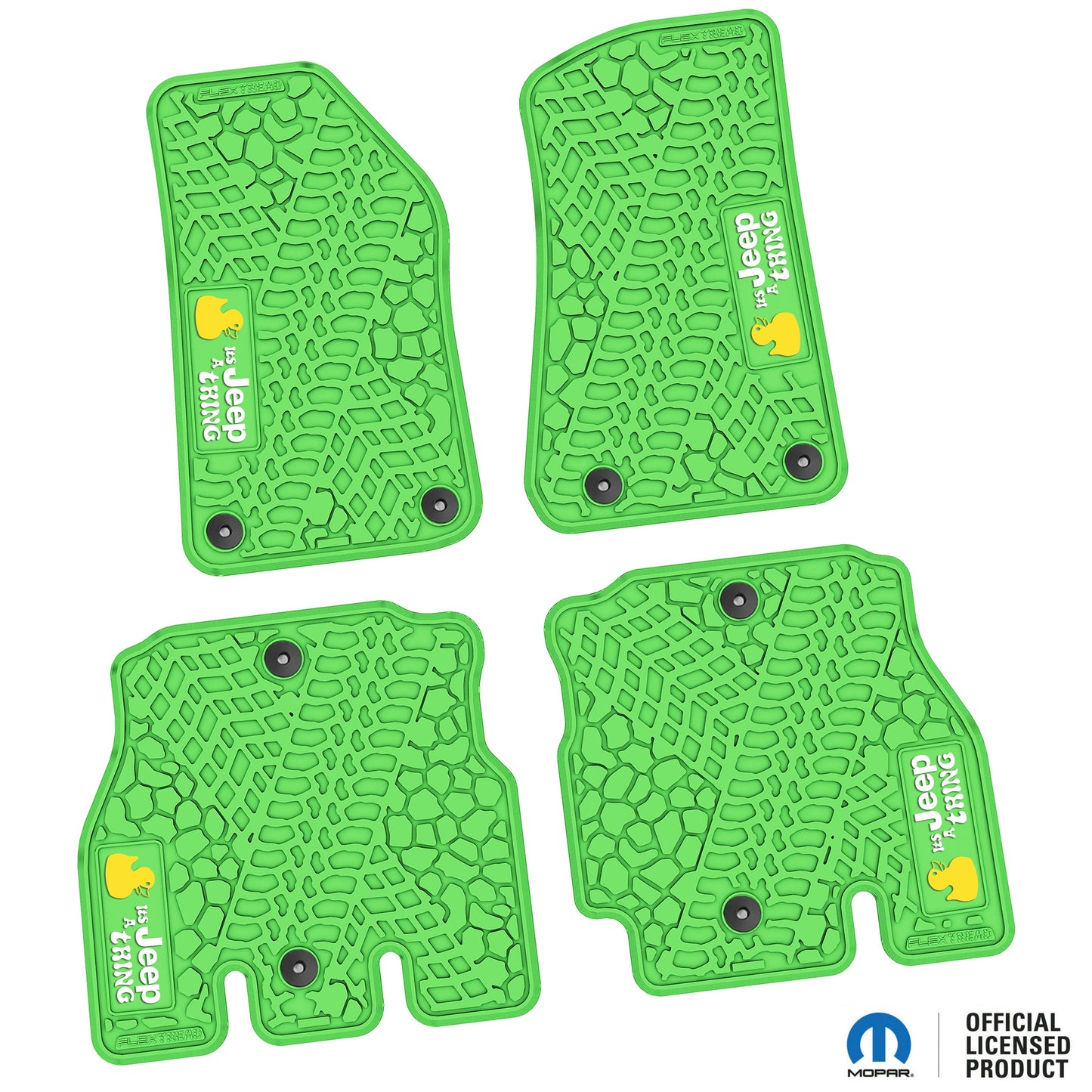 Flex Tread JL用 フロアマット (フロント&リア) | It's a JEEP Thing ロゴ入り