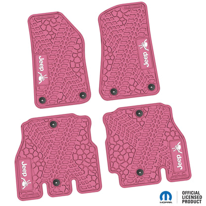 Flex Tread JL用 フロアマット (フロント&リア) | Jeep Wave & ステアリングロゴ入り