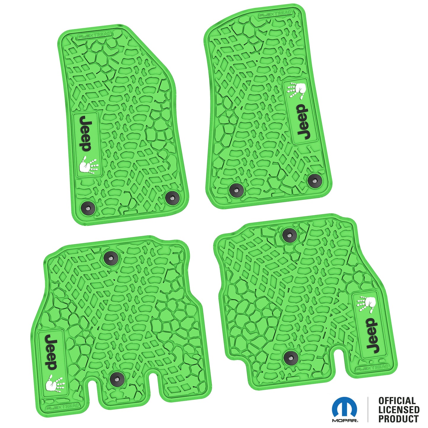 Flex Tread JL用 フロアマット (フロント&リア) | Jeep Wave ロゴ入り
