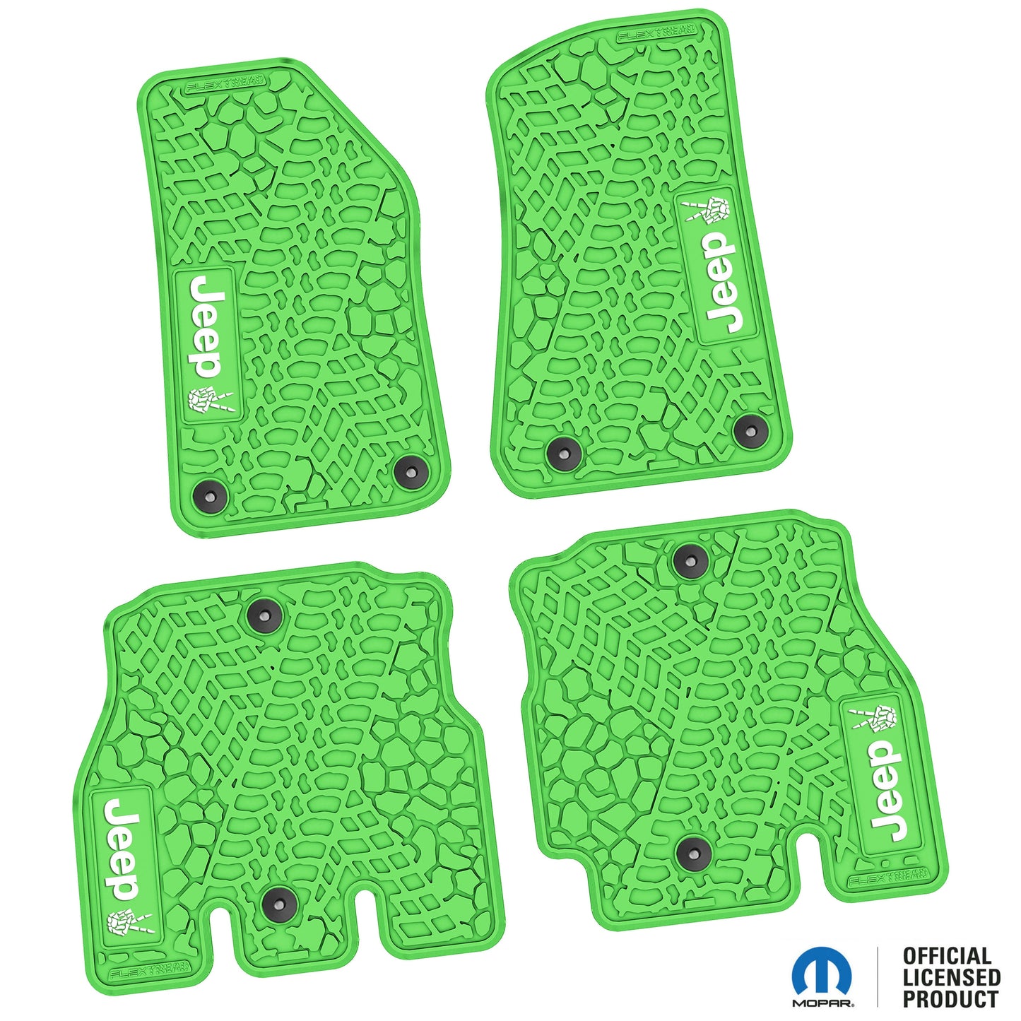 Flex Tread JL用 フロアマット (フロント&リア) | JEEP Peace Sign ロゴ入り