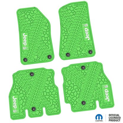 Flex Tread JL用 フロアマット (フロント&リア) | JEEP Peace Sign ロゴ入り