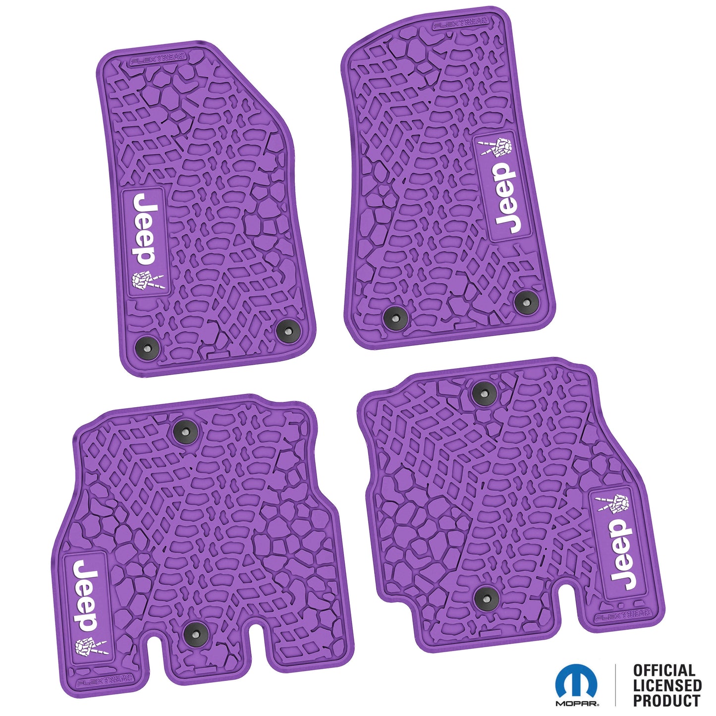 Flex Tread JL用 フロアマット (フロント&リア) | JEEP Peace Sign ロゴ入り