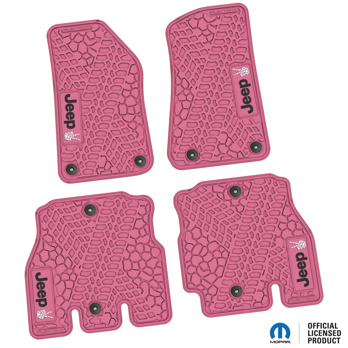 Flex Tread JL用 フロアマット (フロント&リア) | JEEP Peace Sign ロゴ入り