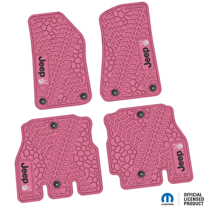 Flex Tread JL用 フロアマット (フロント&リア) | JEEP Peace Sign ロゴ入り