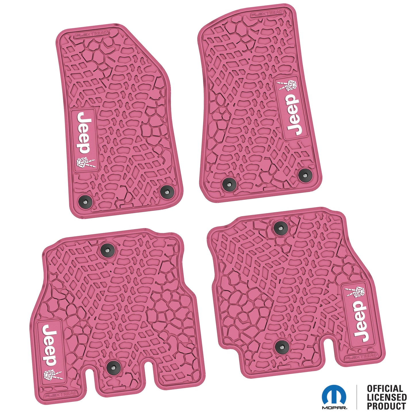 Flex Tread JL用 フロアマット (フロント&リア) | JEEP Peace Sign ロゴ入り