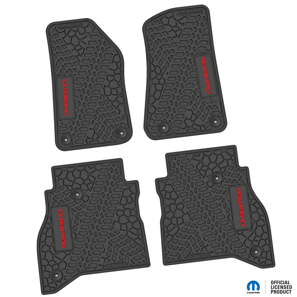 Flex Tread JT用 フロアマット (フロント&リア) | Gladiator ロゴ入り