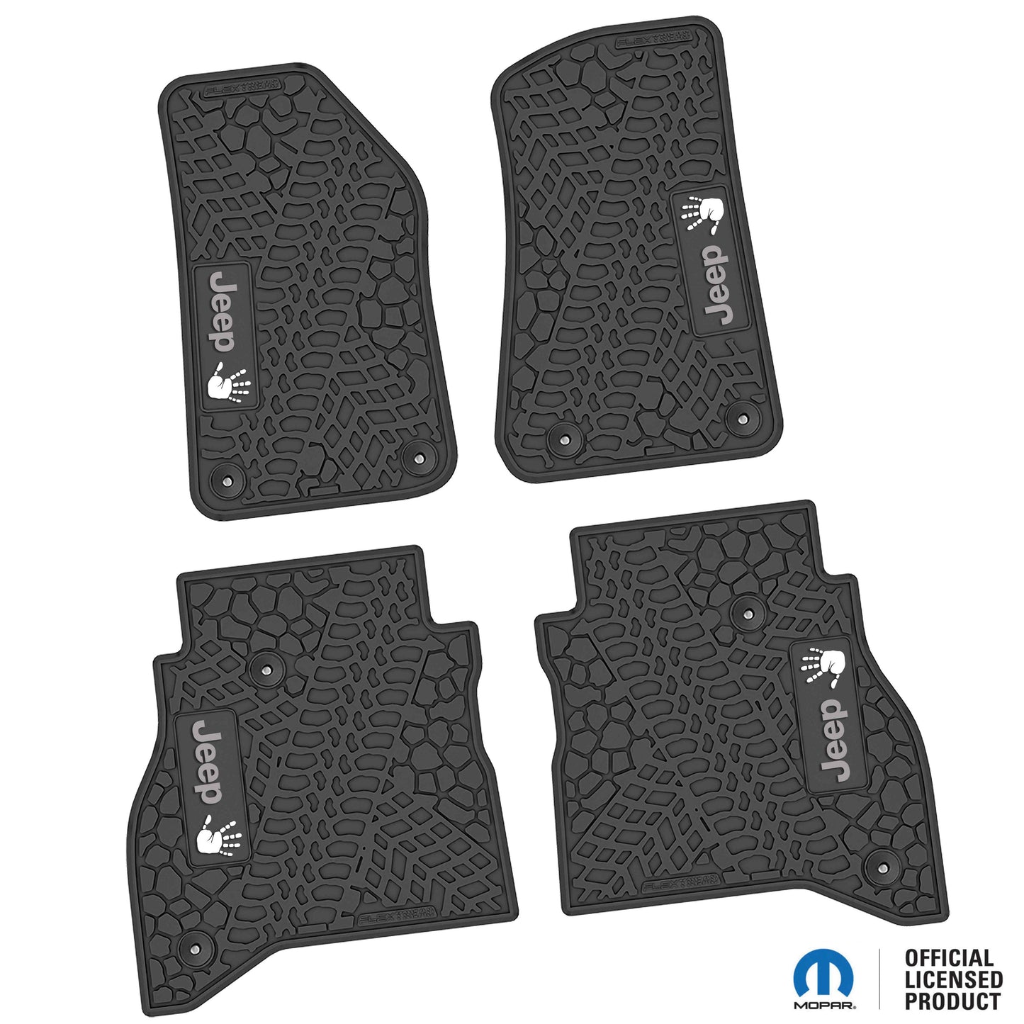 Flex Tread JT用 フロアマット (フロント&リア) | Jeep Wave ロゴ入り