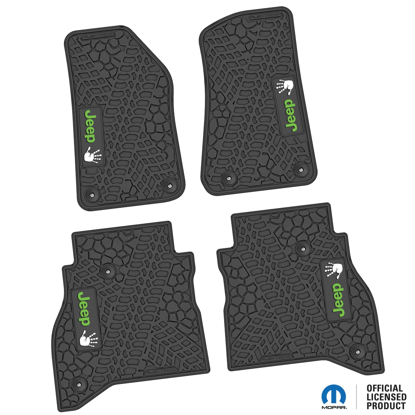 Flex Tread JT用 フロアマット (フロント&リア) | Jeep Wave ロゴ入り