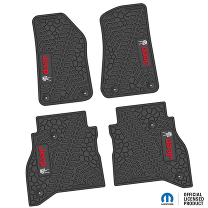 Flex Tread JT用 フロアマット (フロント&リア) | JEEP Peace Sign ロゴ入り