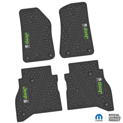 Flex Tread JT用 フロアマット (フロント&リア) | JEEP Peace Sign ロゴ入り