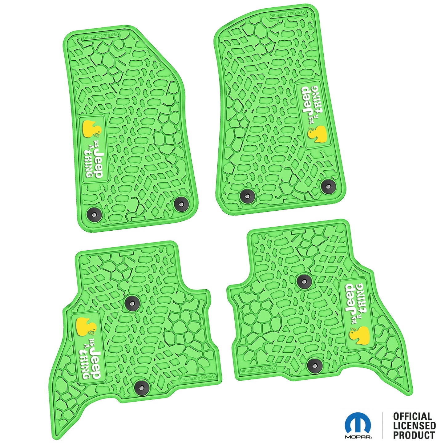 Flex Tread JL用 フロアマット (フロント&リア) | It's a JEEP Thing ロゴ入り