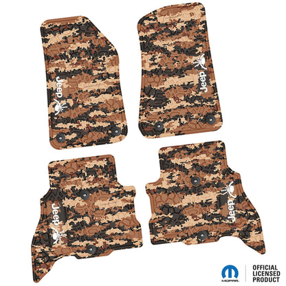 Flex Tread JL用 フロアマット (フロント&リア) | Jeep Wave & ステアリングロゴ入り