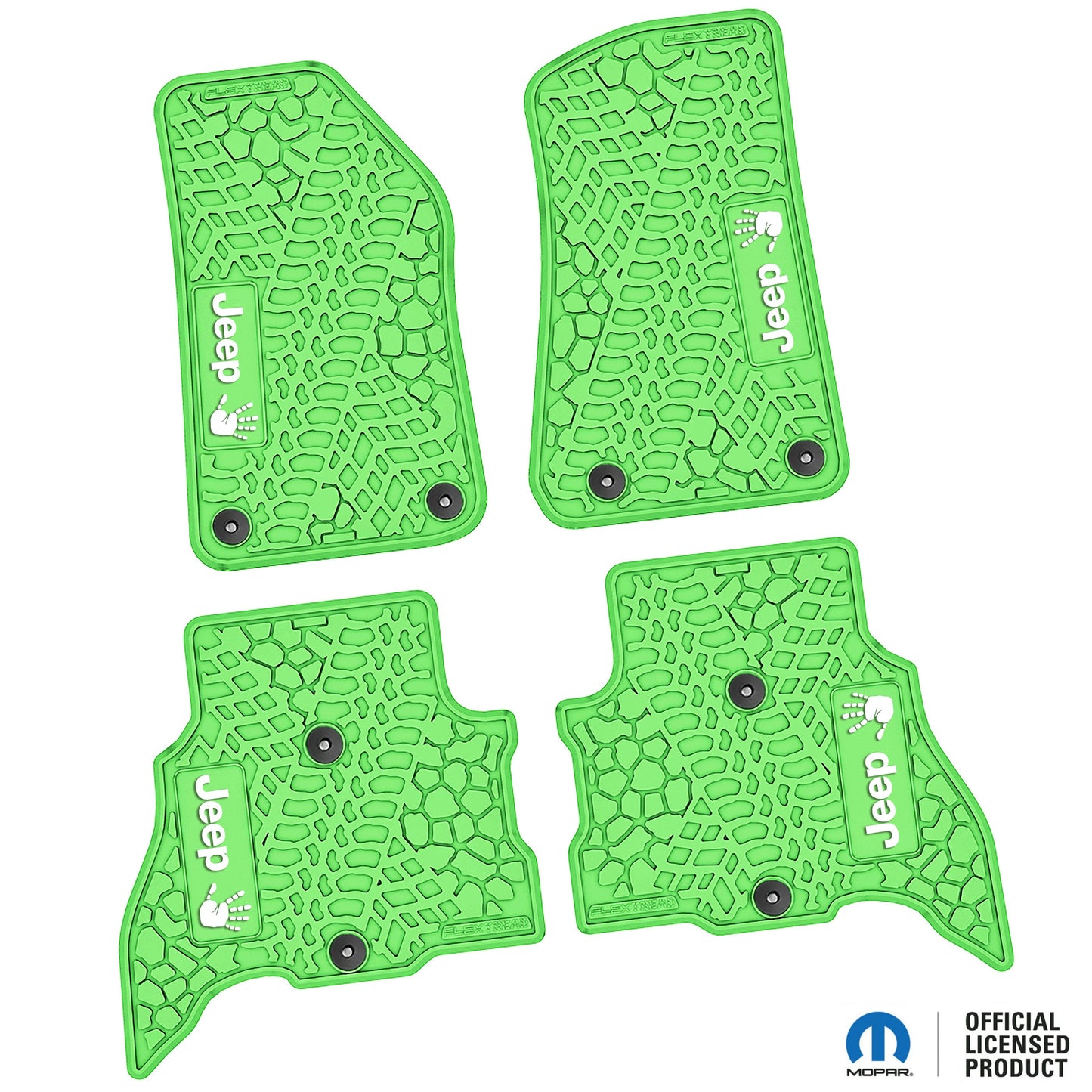 Flex Tread JL用 フロアマット (フロント&リア) | Jeep Wave ロゴ入り