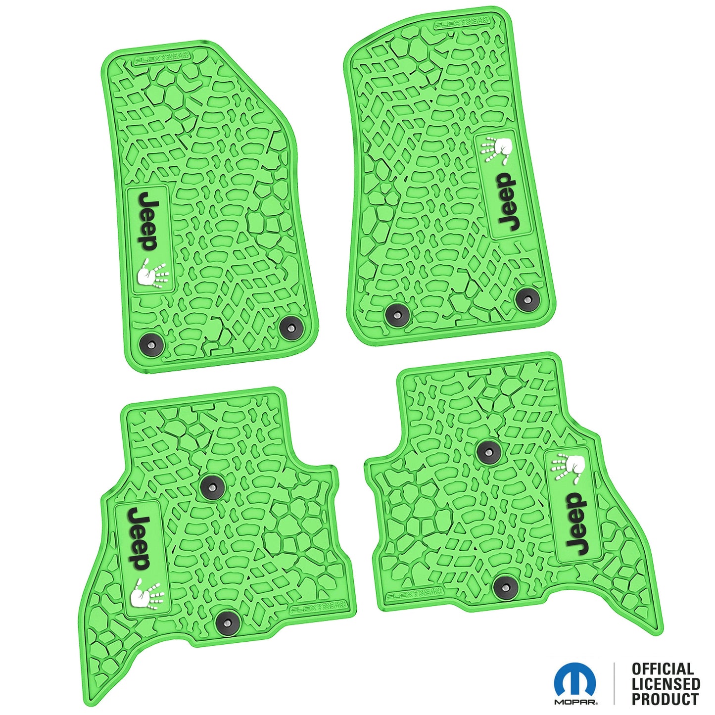 Flex Tread JL用 フロアマット (フロント&リア) | Jeep Wave ロゴ入り