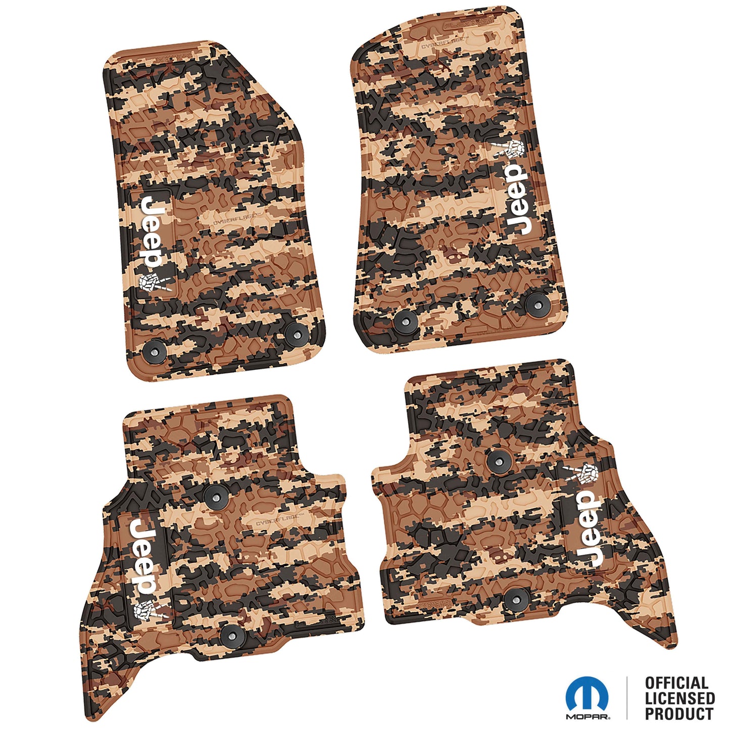 Flex Tread JL用 フロアマット (フロント&リア) | JEEP Peace Sign ロゴ入り