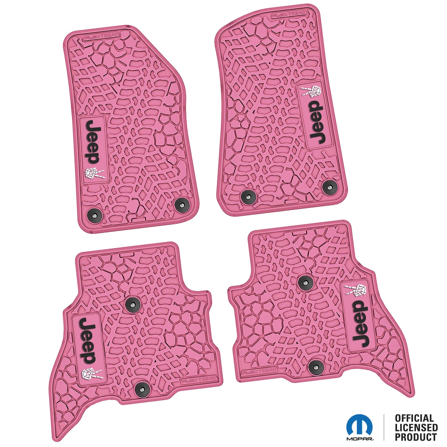 Flex Tread JL用 フロアマット (フロント&リア) | JEEP Peace Sign ロゴ入り