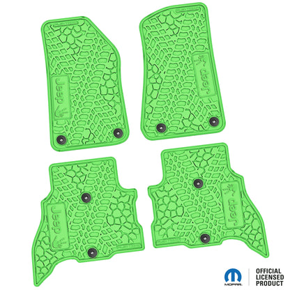 Flex Tread JL用 フロアマット (フロント&リア) | Jeep Wave ロゴのみ (ステアリングロゴなし)