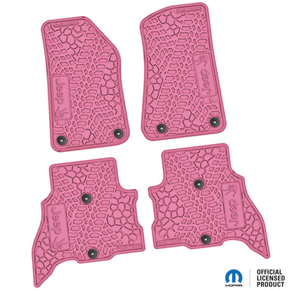 Flex Tread JL用 フロアマット (フロント&リア) | Jeep Wave ロゴのみ (ステアリングロゴなし)