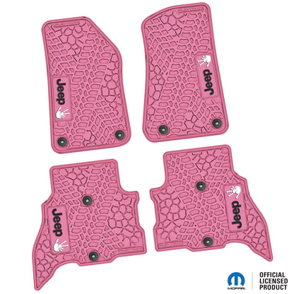 Flex Tread JL用 フロアマット (フロント&リア) | Jeep Wave ロゴのみ (ステアリングロゴなし)