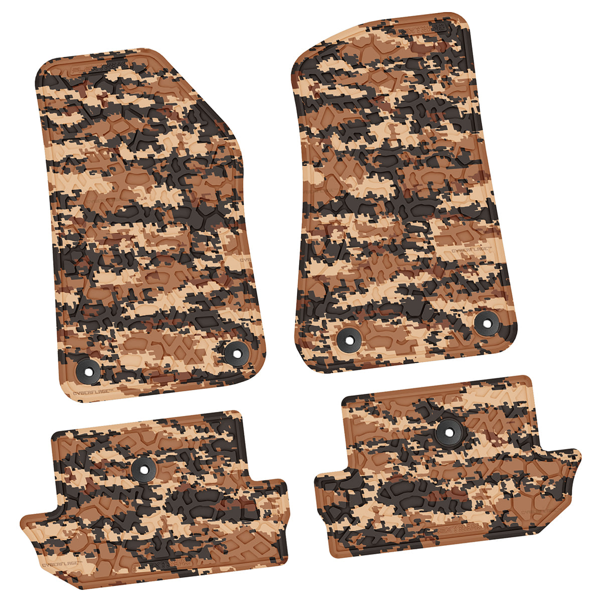 Flex Tread JL用 フロアマット (フロント&リア) | ロゴなし