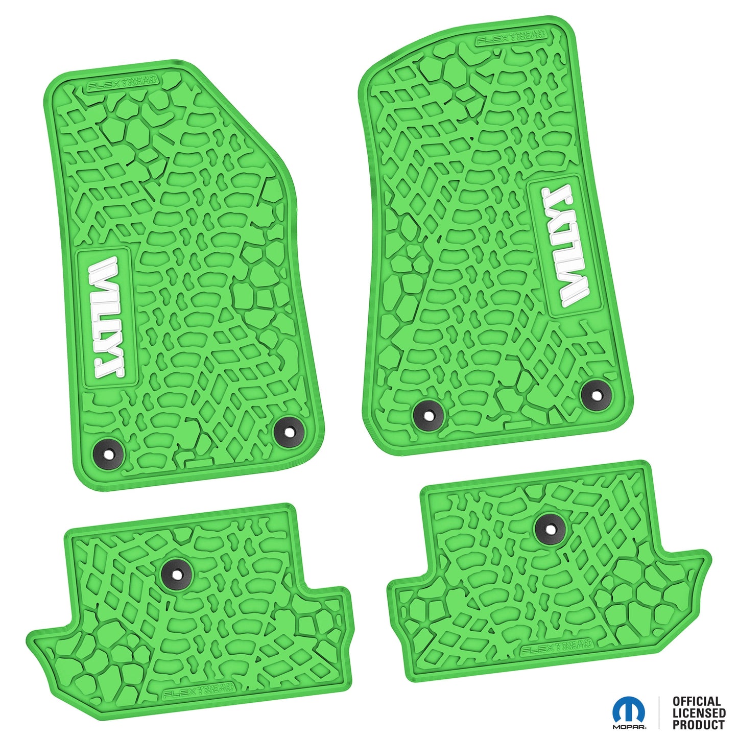 Flex Tread JL用 フロアマット (フロント&リア) | WILLYS ロゴ入り