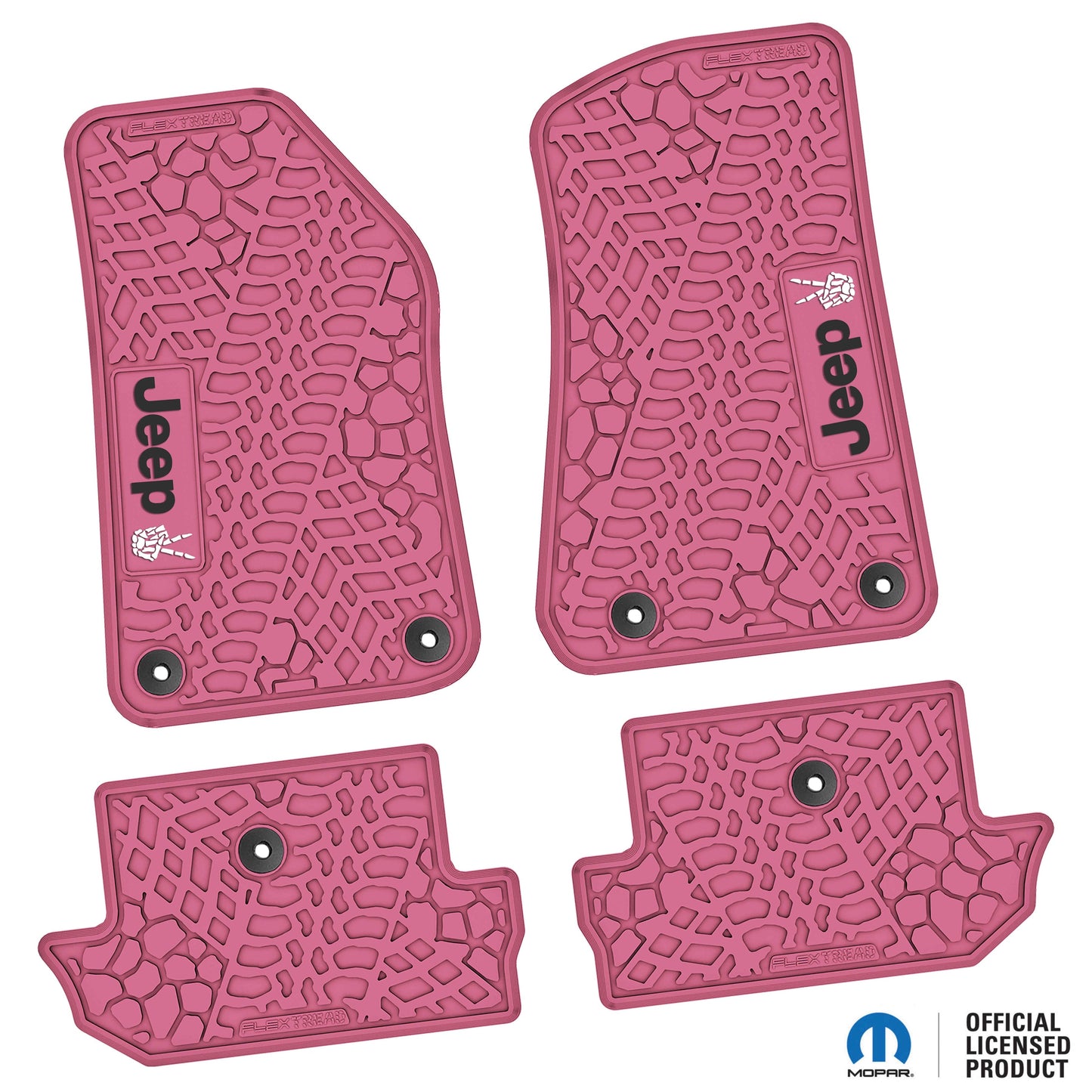 Flex Tread JL用 フロアマット (フロント&リア) | JEEP Peace Sign ロゴ入り