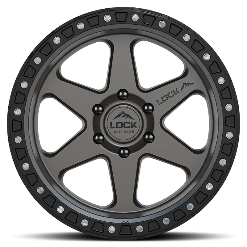 Lock Off Road Wheels ロックオフロード ホイール OLYMPUS | Matte Gray w/ Matte Black Ring