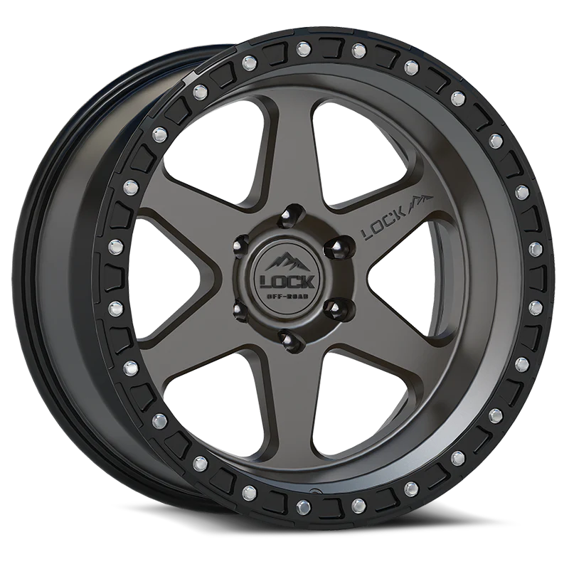 Lock Off Road Wheels ロックオフロード ホイール OLYMPUS | Matte Gray w/ Matte Black Ring