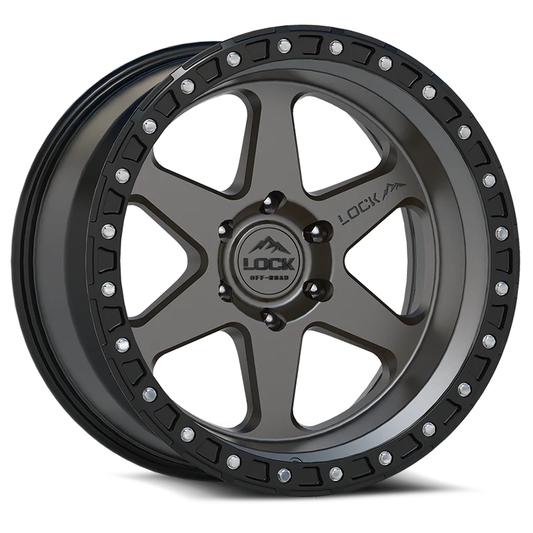 Lock Off Road Wheels ロックオフロード ホイール OLYMPUS | Matte Gray w/ Matte Black Ring