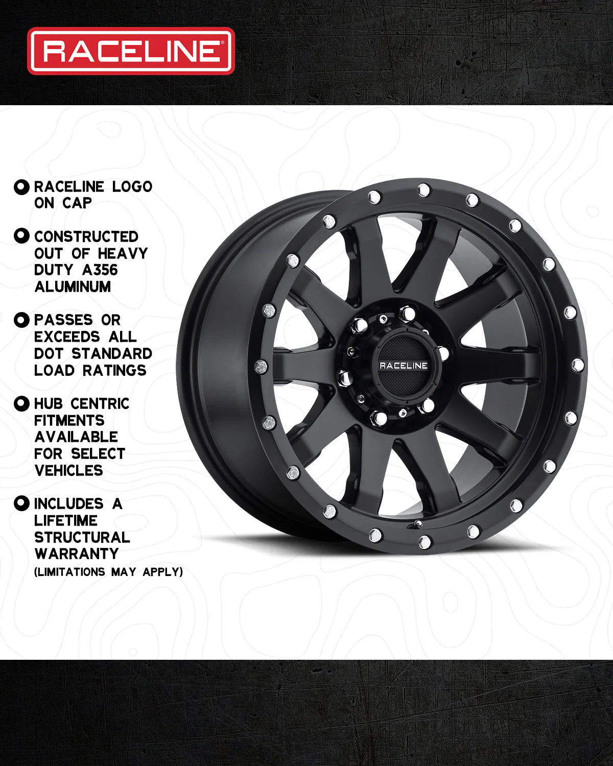 Raceline Wheels レースライン ホイール 934B Clutch | Satin Black