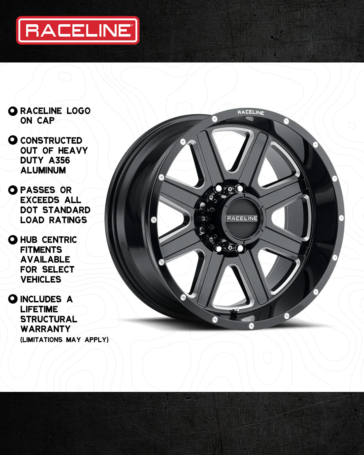 Raceline Wheels レースライン ホイール 940M HOSTAGE | GLOSS BLACK MILLED