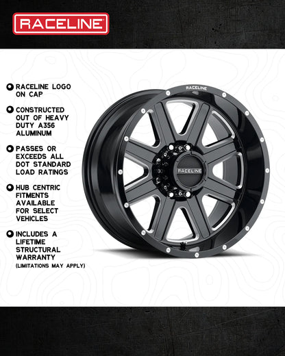 Raceline Wheels レースライン ホイール 940M HOSTAGE | GLOSS BLACK MILLED