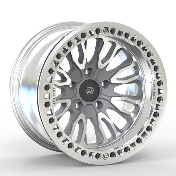 Baja Built バハビルト Renegade Cast Beadlock | Machined Raw (raw ring & black bolts) キャストホイール