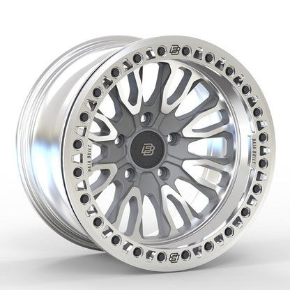 Baja Built バハビルト Renegade Cast Beadlock | Machined Raw (raw ring & black bolts) キャストホイール