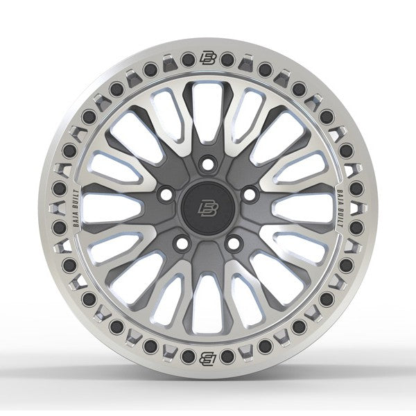 Baja Built バハビルト Renegade Cast Beadlock | Machined Raw (raw ring & black bolts) キャストホイール