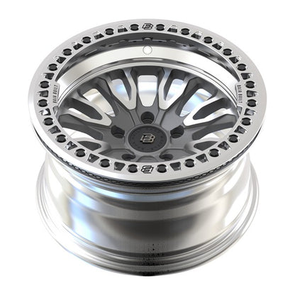 Baja Built バハビルト Renegade Cast Beadlock | Machined Raw (raw ring & black bolts) キャストホイール