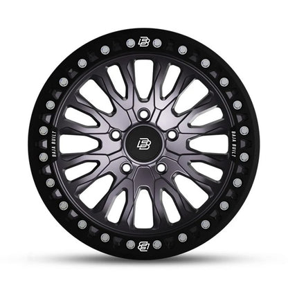 Baja Built バハビルト Renegade Cast Beadlock | Satin Graphite (black ring & aluminum bolts) キャストホイール