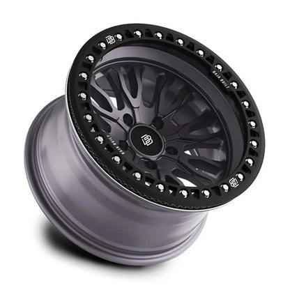 Baja Built バハビルト Renegade Cast Beadlock | Satin Graphite (black ring & aluminum bolts) キャストホイール