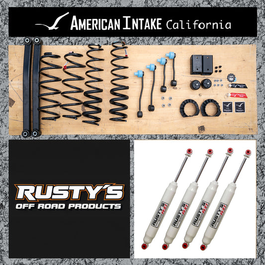 アメリカンインテイク オリジナル 2.0インチリフトキット (RUSTY'S RX100 3インチ用ショック) JLラングラー